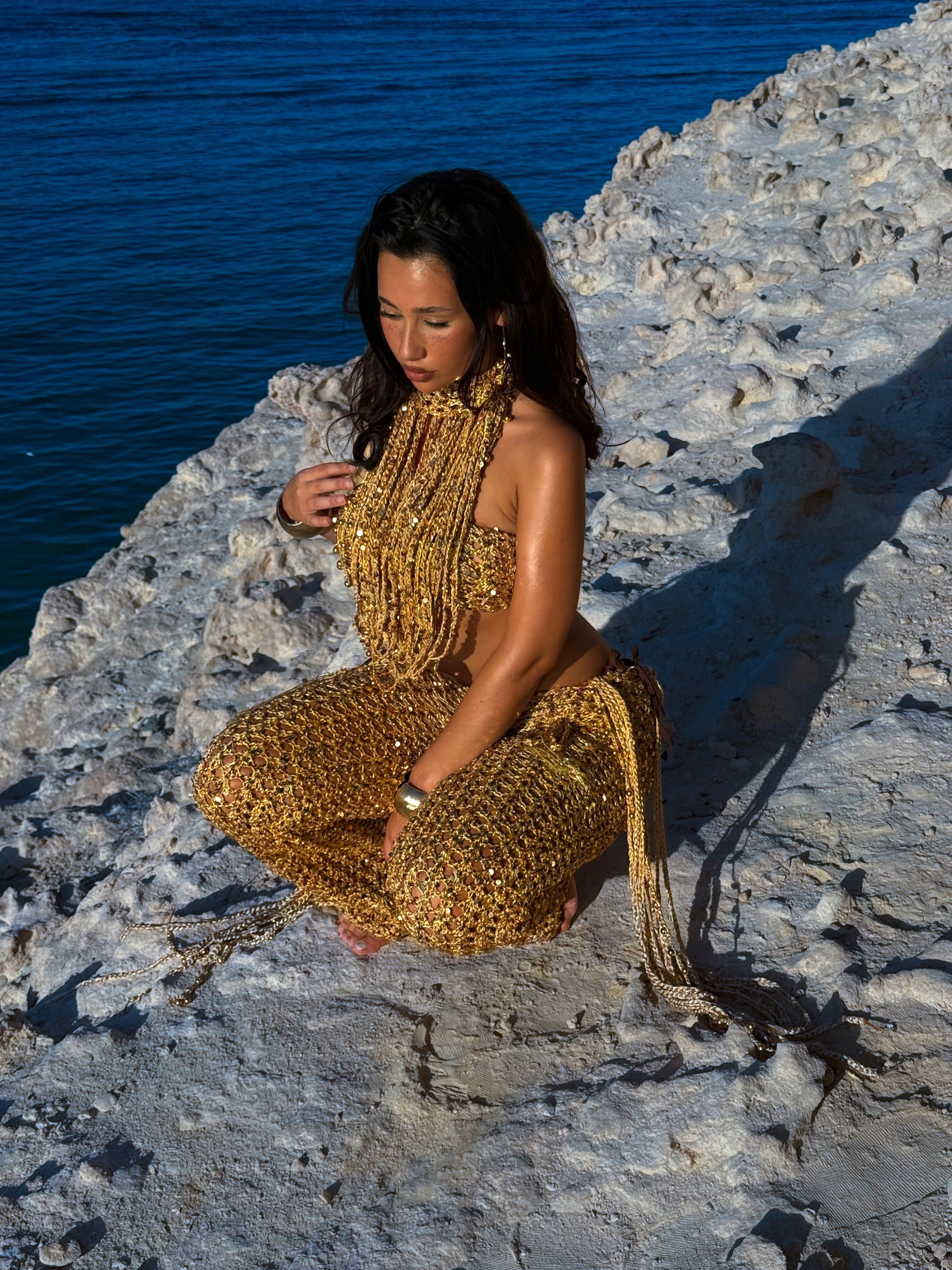 Gold Sequin Pants