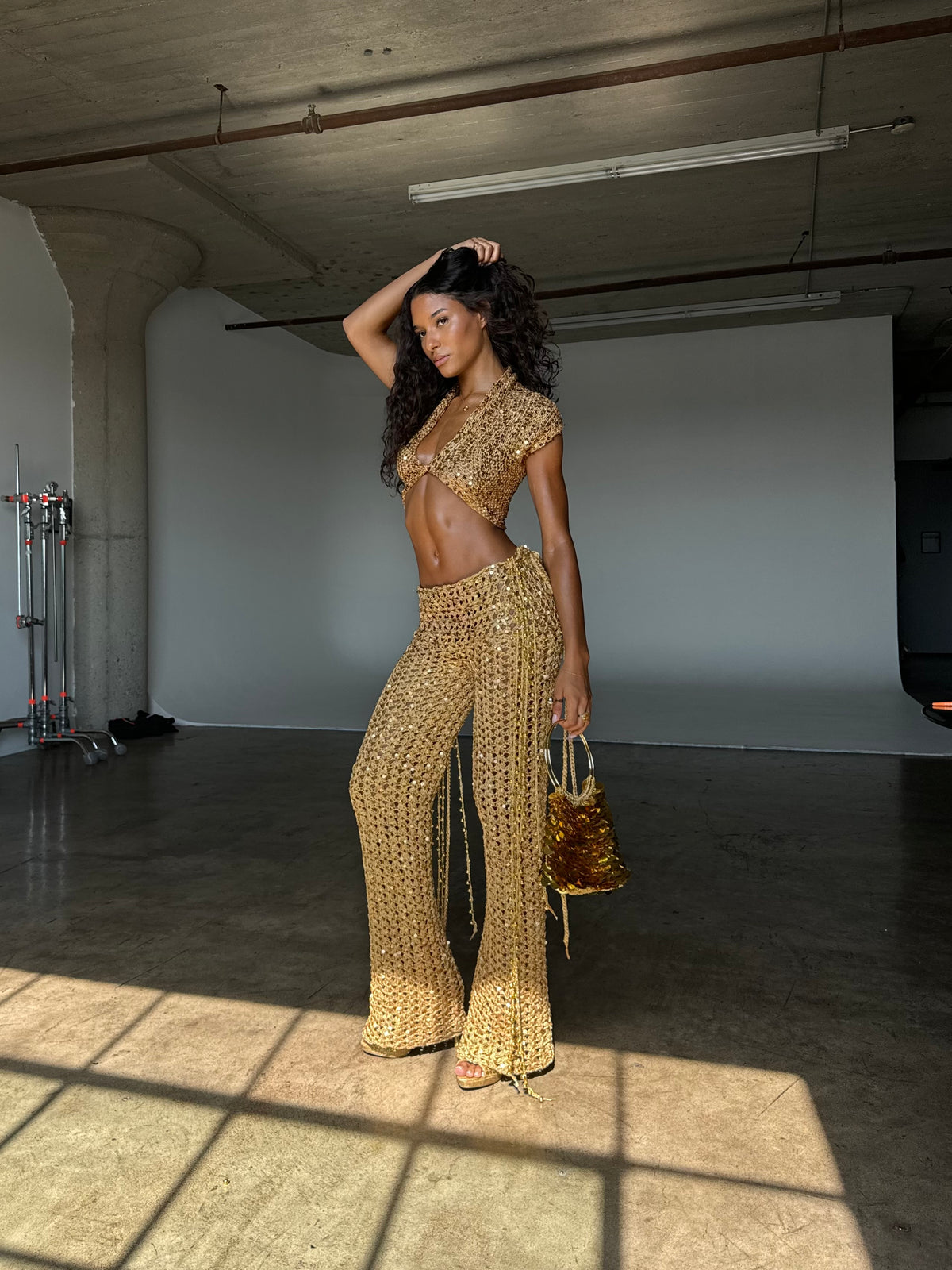 Gold Sequin Pants