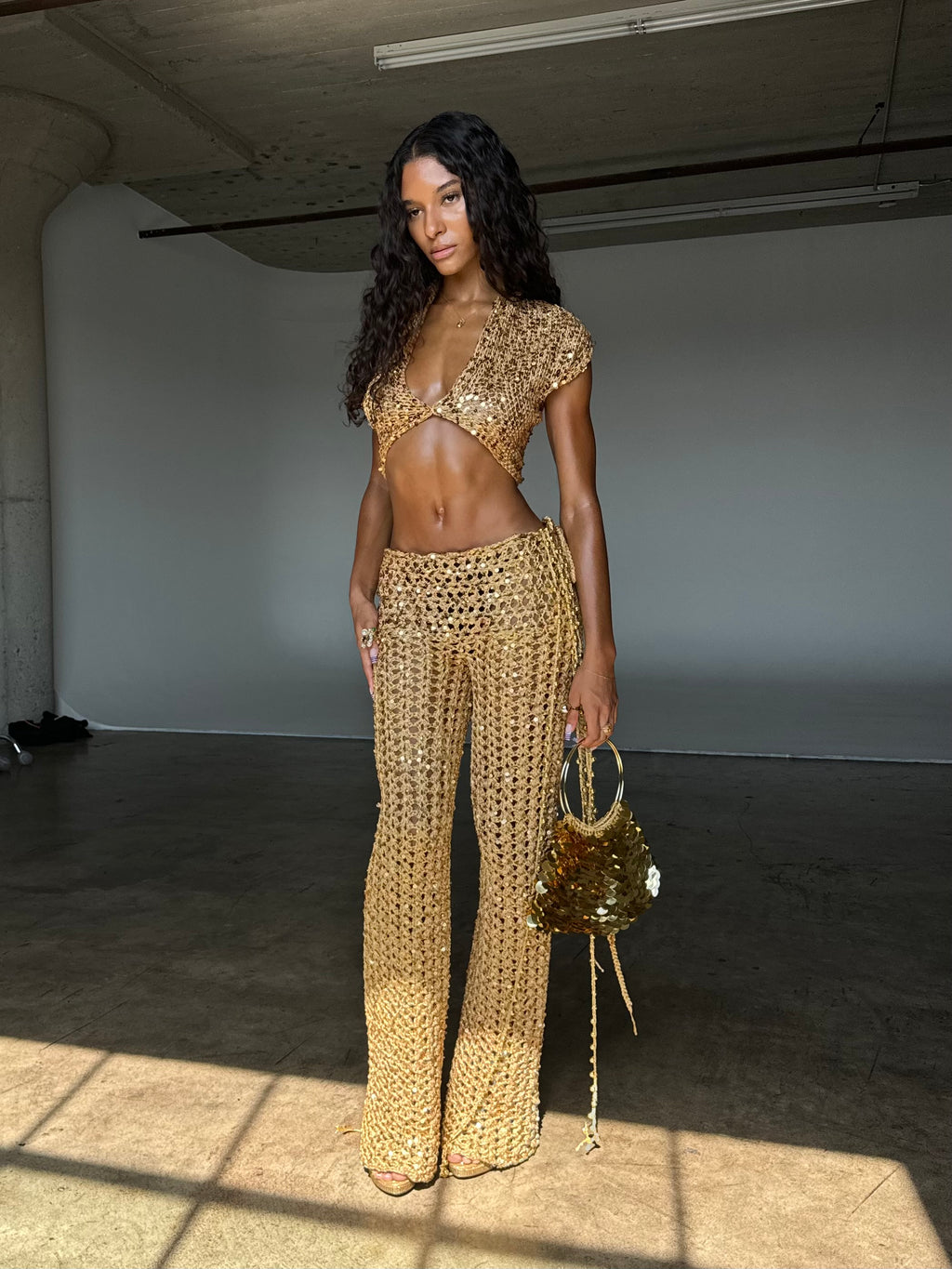 Gold Sequin Pants